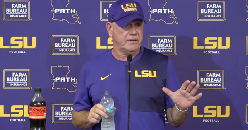 LSU HC Brian Kelly was fired up in defense of his team's SEC win over Florida